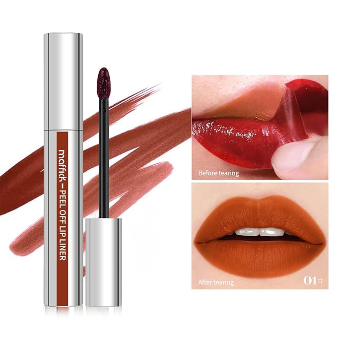 3PCS Lip Liner,Peel Off Lip Liner Tattoo, Peel Off Lip Stain, Long Lasting Lip Stain Peel Off, Infused with Hyaluronic Acid & Vitamin E, Makeup Gift for Women