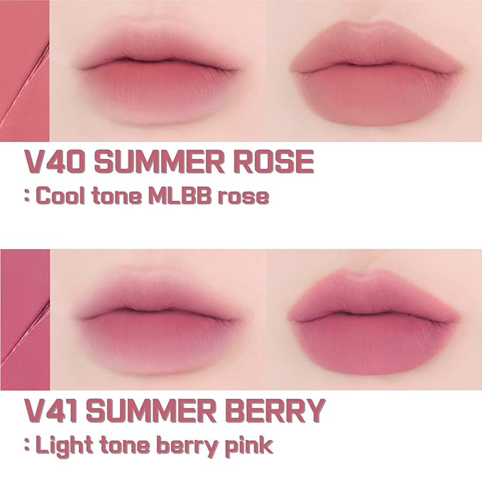 BBIA Last Velvet Tint (V40 SUMMER ROSE) + Over Glaze Stick (02 CANDY GLAZE) BUNDLE SET