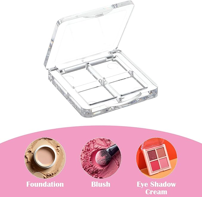 Empty Lipstick Palette, 2 Pcs Empty Makeup Palette, DIY Eyeshadow Powder Blush Lipstick Palette, Empty Lipstick Box, Empty Makeup Transparent Containers for Women and Gril
