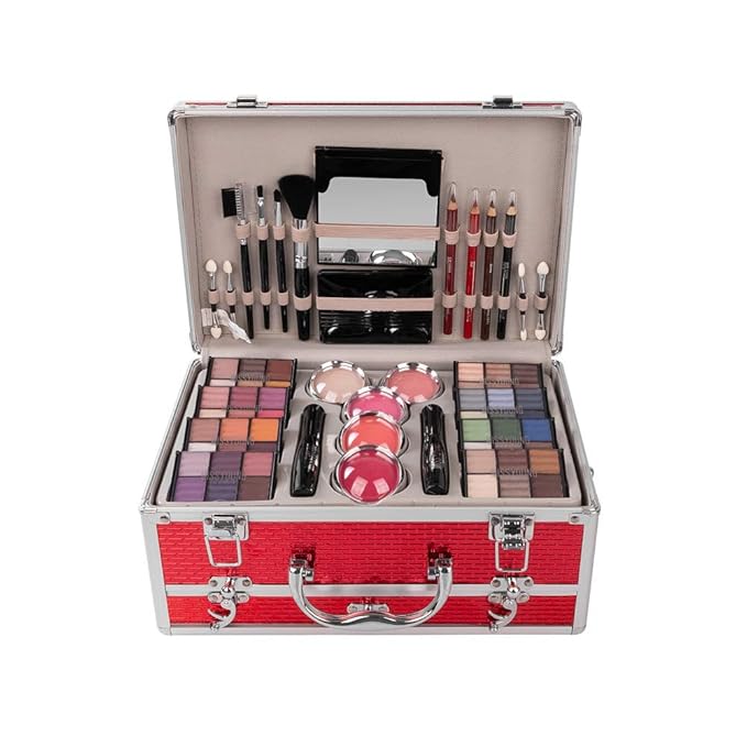All-in-One Makeup Gift Set Carry All Makeup Kit Women Full Kit With Makeup Bag Lipgloss Lipstick Concealer Blush Foundation Face Powder Eyeshadow Palette Cosmetic Palette #10