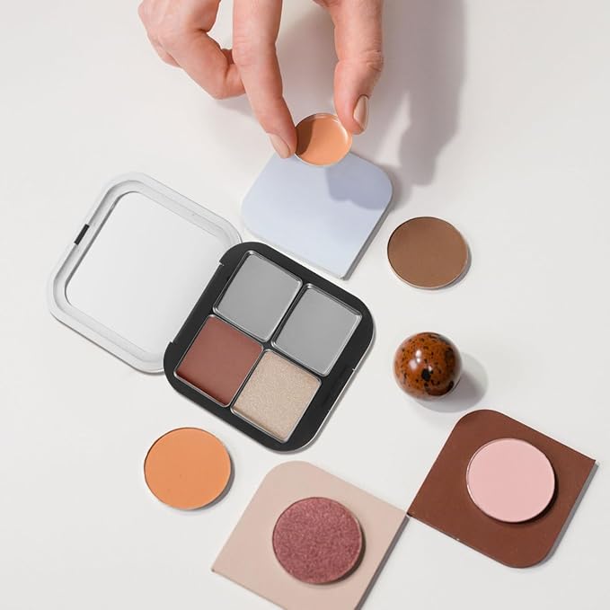 Empty Lipstick Palette Magnetic Eyeshadow Palette Makeup Foundation Blush Container with Mirror for Women