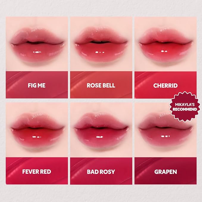 TIRTIR [*Mini Size Waterism Tinted Lip Gloss #27 Muty Rose, 0.06 Fl Oz – Kiss Ready Lipgloss, 12H Long Lasting Non Sticky Natural Tinted Glow Korean Multiuse Cheek and Lip Tint for Women gift