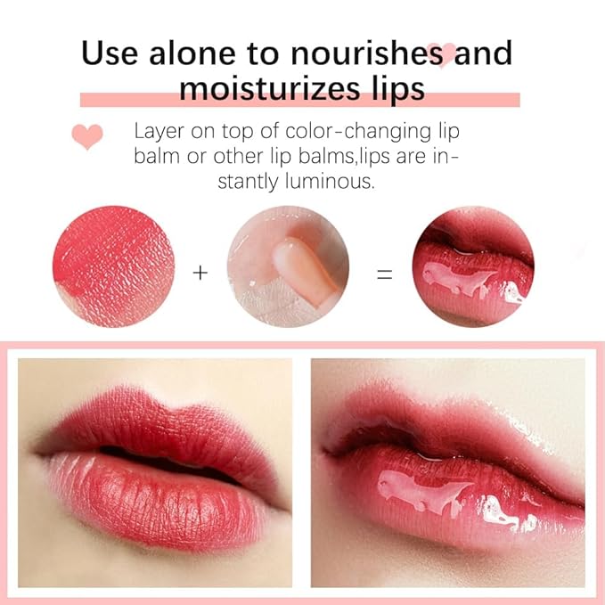 Hydrating Lip Glow Oil, Moisturizing Lip Glow Oil, Lip Plumper Gloss, Transparent Lip Gloss, Lip Oil, Plumping Lip Oil, Lip Balm, Tinted Lip Balm Lip Care (2PCS Raspberry)
