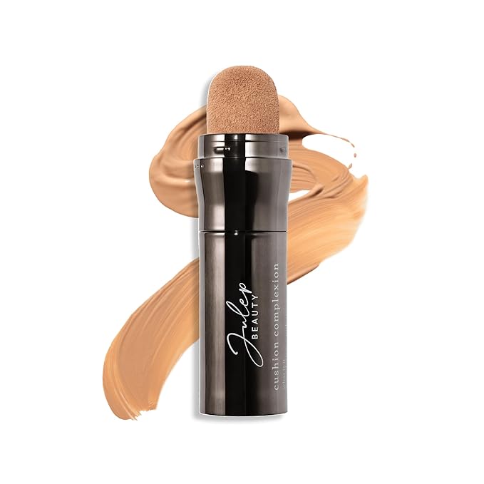 Julep All-in-One Beauty Trio: Cushion Complexion Foundation Caramel, Skip the Brush Blush Stick Desert Rose, and It’s Balm Tinted Lip Balm Brown Sugar