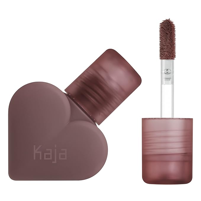 Kaja Lip & Blush Glazed Keychain Stain - Jelly Charm 02 Squeeze Guava + Lip Mousse - Love Swipe 04 Swipe Right, 0.22 Oz Bundle