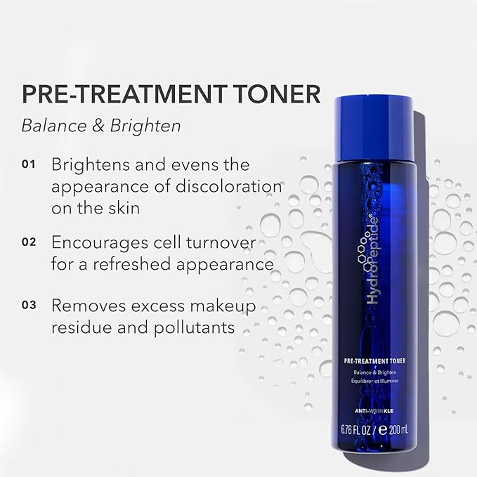 HydroPeptide Solar Defense Face SPF 30 Sunscreen, Tinted (1.7 Fl Oz) & Pre-Treatment Toner (6.76 Fl Oz) Bundle
