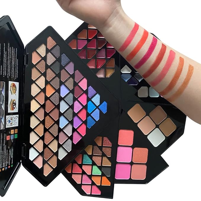 VERONNI Makeup Kit All in One Makeup Kit For Women, Full Kit 130 Colors Make Up Palette Set - Including Eyeshadow, Lip Gloss, Concealer, Highlighter, Eyebrow Gel And Blush Makeup Gift Kit (130 colors)