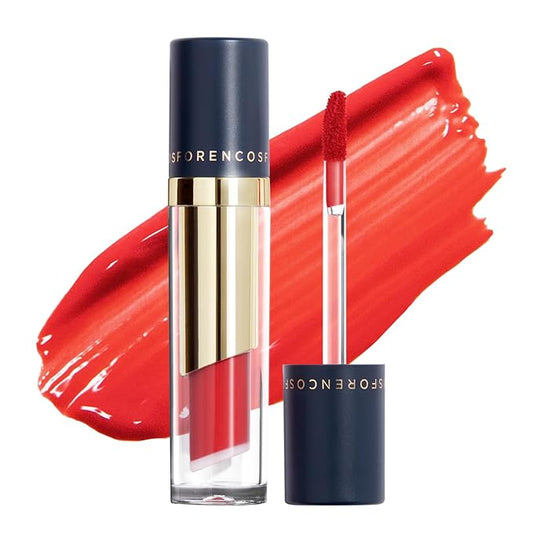 FORENCOS Long Lasting Waterproof Lip Stain Liquid Lipstick, Velvet Matte, Longwear, High Pigmentation, Tattoo Lips, Weightless, Smudge-proof, Non-Sticky, Korean Lip Tint Stain Makeup (02 Gala)