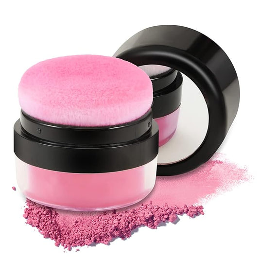 Boobeen Loose Powder Blush Air Cushion Blush, Natural Blusher for Cheeks, Highly Pigmented Makeup Easy to Blend, All Day Wear (C03)