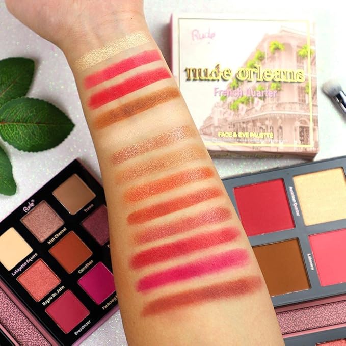 Nude Orleans Eyes and Face Palette by Rude Cosmetics for Women - 0.89 oz Makeup