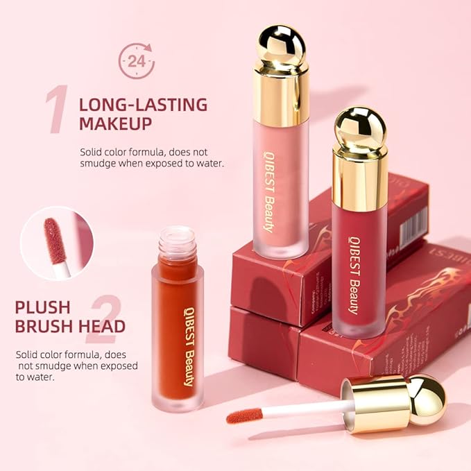 Liquid Blush Makeup, Weightless and Blendable Liquid Blush Wand for Cheeks - Long-Lasting Skin Tint Makeup with Natural-Looking, Radiant Glow (02# RED TOMATO)