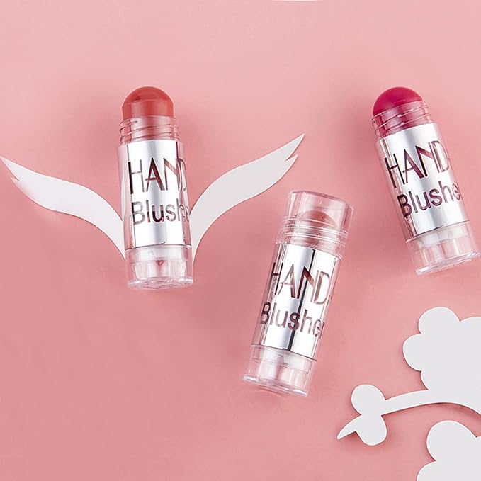 Blush Stick Set Matte Cream Blush Stick for Cheeks, Eyes and Lips Natural Makeup Waterproof Long Lasting (Set 01)