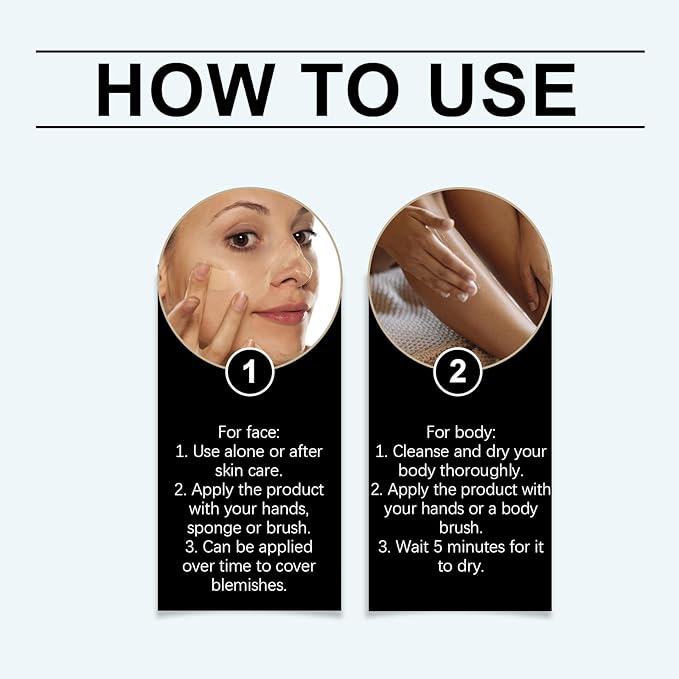Supreme Cream Body Perfector - Waterproof CC Cream Foundation, Long-Lasting Transfer-Resistant Skin Tint for Face & Body, Hydrating Full Coverage Concealer