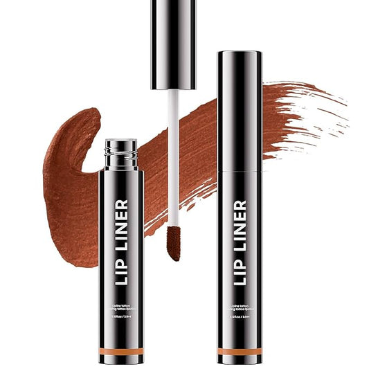 Lip Stain - Lip Liner Stain, Long-Lasting Moisturizing Lip Liner Peel Off, Waterproof Lip Tint with Matte Finish, Transfer-Proof, Instant Peel Off Lip Stain Stay On All Day (Cocoa)