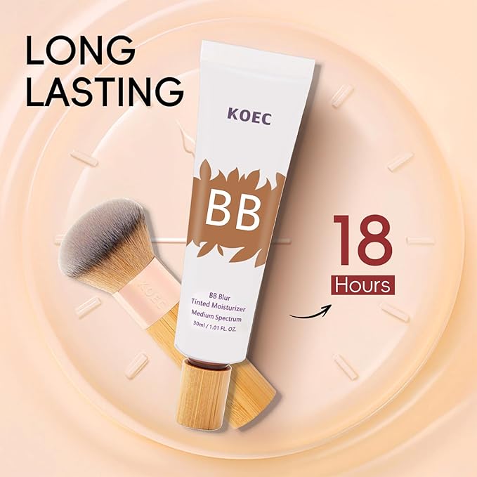 BB Blur ππ’π§πππ Moisturizer SPF 30, BB ππ’π§πππ Care Primer with Brush, BB Cream ππ’π§πππ Moisturizer with SPF All-Day Wear, Full Coverage Light-Medium Skin - Long-Lasting Hydrating