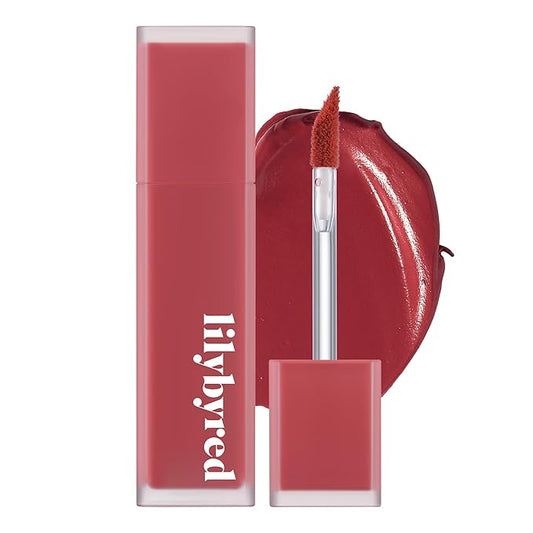 lilybyred Mood Liar Velvet Tint | Korean Moody Matte Lip Stain, Creamy Velvet Texture, Blurring Soft-Focus Effect, Highly Pigmented, Smudge-Proof, Long-Lasting, 0.14 oz. (02 Unpretentious Lychee)