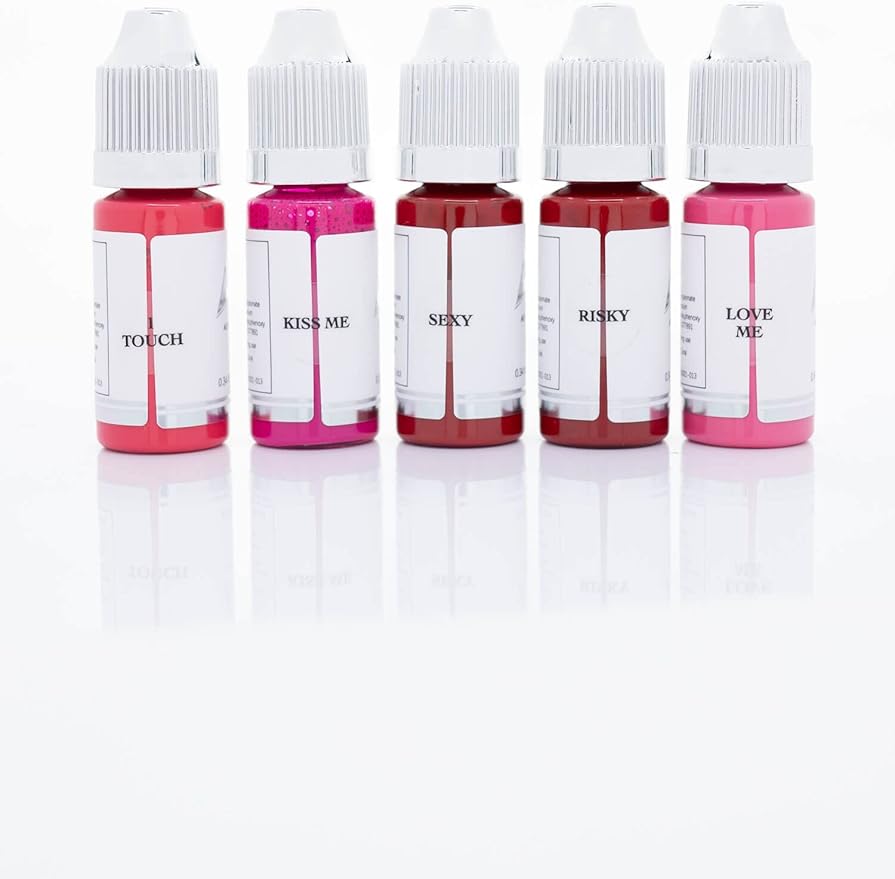 All in Beauty Professional Lip Pigment, Pigments for Permanent Make-Up, Lip Blushing Pigments for Permanent Lip Color, Vegan to Enhance Lips Color (Sweet Pink)