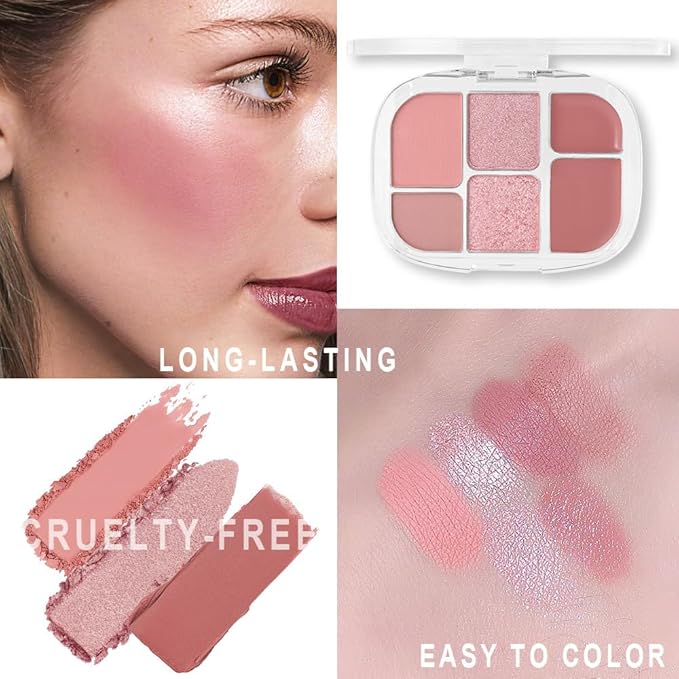 All-in-One Makeup Palette β High Pigment Contour, Blush & Eyeshadow β Matte & Shimmer Finishes β Long-Lasting, Blendable & Lightweight β Professional & Daily Makeup Kit (02#, (Pack of 1))