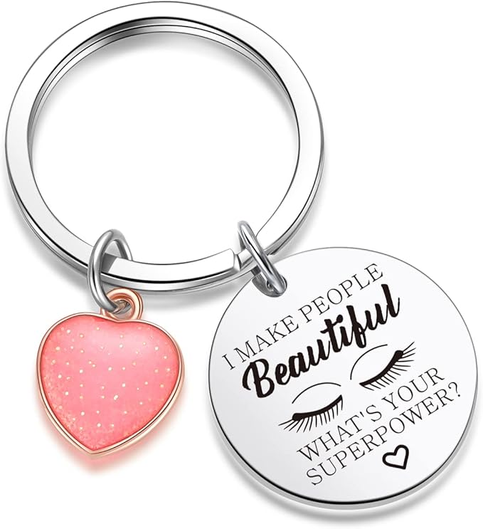 ZNOSVEI Lashes Keychain Lashes Girl Gift Eyelashes Artist Keychain Beautician Gift Makeup Lover Gift