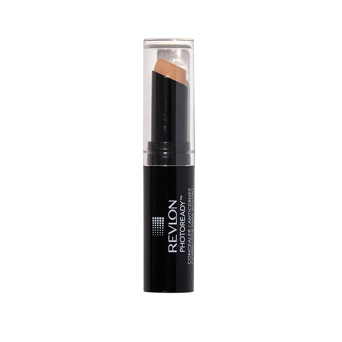 Revlon Concealer Stick, PhotoReady Face Makeup for All Skin Types, Longwear Medium- Full Coverage with Creamy Finish, Lightweight Formula, 004 Medium, 0.11 Oz