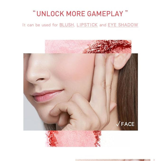 MAEPEOR Powder Blush Lightweight Smooth Blendable Matte Face Blush Highly Pigmented Powder Blusher for All Skin Tones (Color 01)