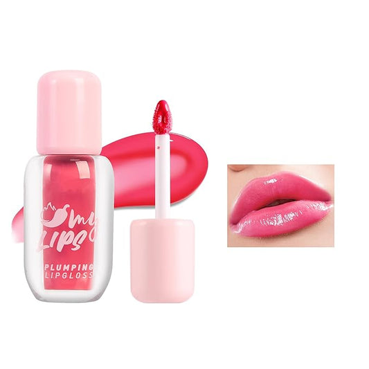 Mirror Lip Gloss Plumper Glossy Lip Lipstick, Lifting, Hydrating, Volumizes, High-Shine, Lip Plumping Lip Glass Lip Glaze Lip Makeup, Plump & Pout Lip Plumper for Women Girls (B, 05)