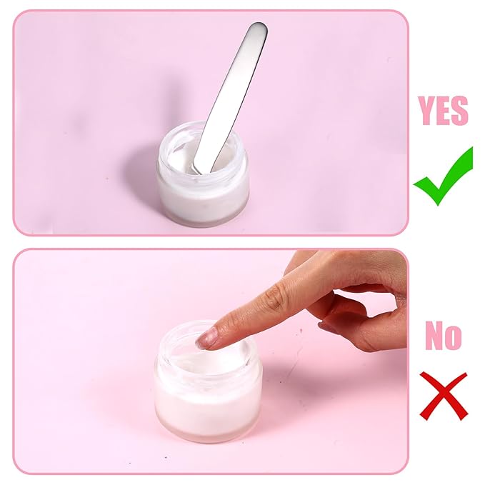 simarro 3-Piece Makeup Scraper Set, Mini Metal Makeup Scraper, Beauty Reusable Skin Care Spoon, Facial Beauty Accessories for Mixing and Sampling Botanical Masks, Skin Creams, Eye Creams, Serums