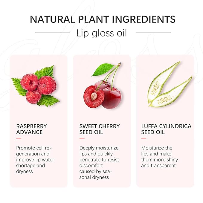 3 Set Lip Oil Hydrating Tinted Lip Balm, Plump Lip Gloss Lip Care Transparent Toot Lip Oil Tinted, Nourishing Repairing Lightening Lip Lines Lip Care Products