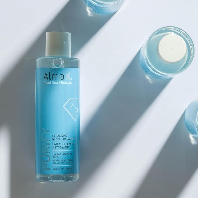 ALMA K Cleansing Micellar Water - Soothing Makeup Remover - Non-Drying for All Skin Types - Water-Based Gentle Facial Cleanser with Aloe Vera - 6.7 oz