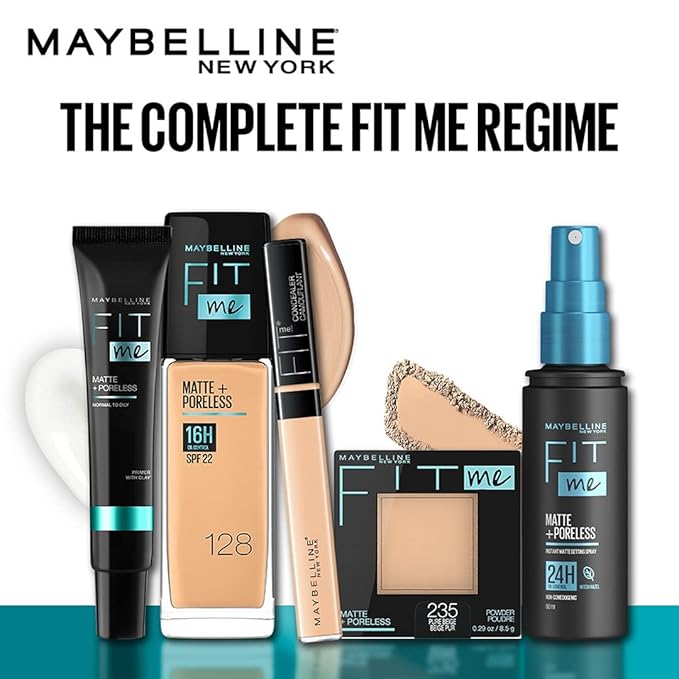 Maybelline Fit Me Matte + Poreless Pressed Face Powder Makeup & Setting Powder, Buff Beige, 1 Count