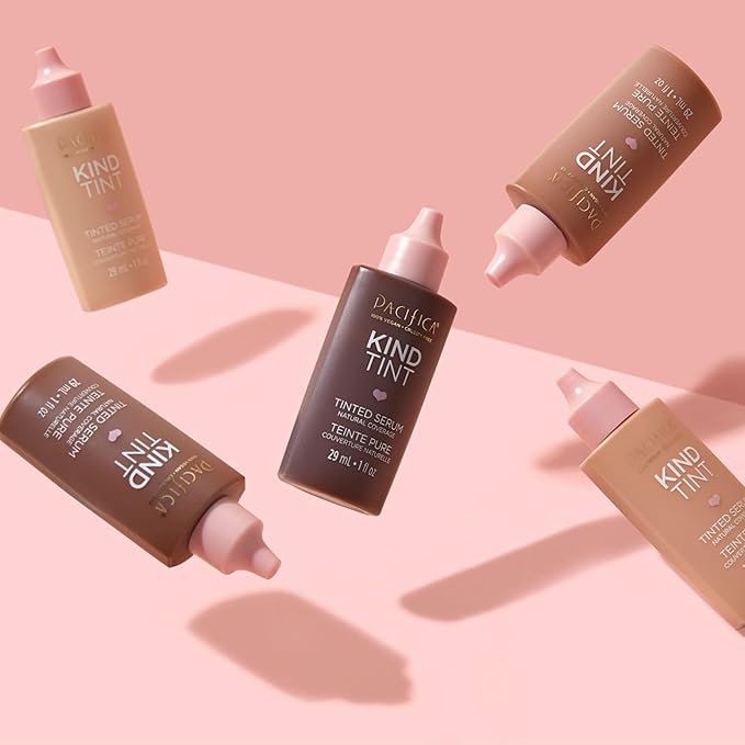 Pacifica Tinted Moisturizer – Kind Tint Serum, Lightweight Hydrating Foundation with Vegan Collagen & Hyaluronic Acid for Dewy Glow, Buildable Coverage, Vegan, 1 fl oz (Shade 15)