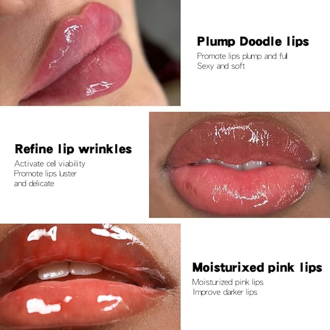 COOL STORY Lip Fuller Gloss, Moisturizing Hydrating Lip Serum, Fuller Lip Care, Lip Plumping Oil for Women Clear