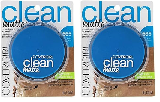 COVERGIRL Clean Matte Pressed Powder Tawny 10 g (Packaging may vary) (Pack of 2)