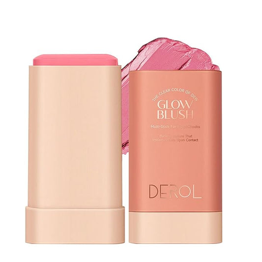 Blush Stick for Cheeks and Lips, On-the-Go Glow Blush, Hydrating Solid Cheek Tint, Multi-use Blush Makeup Stick, Tinted Moisture Sticks, Beautiful Natural Shades (01#Fleur)