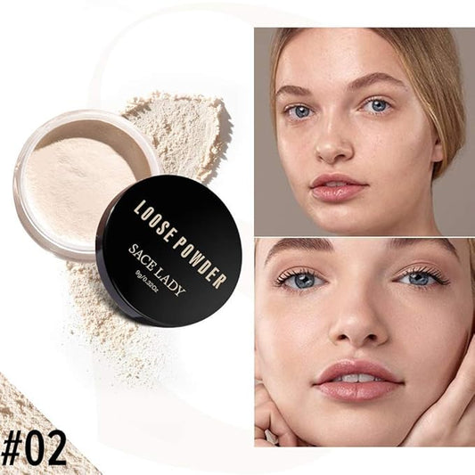 Oil-Free Face Powder & Full Coverage Foundation Concealer & Moisturizing Primer & Soft Sponge Waterproof Make Up Set Long Lasting Poreless Makeup 5Pcs