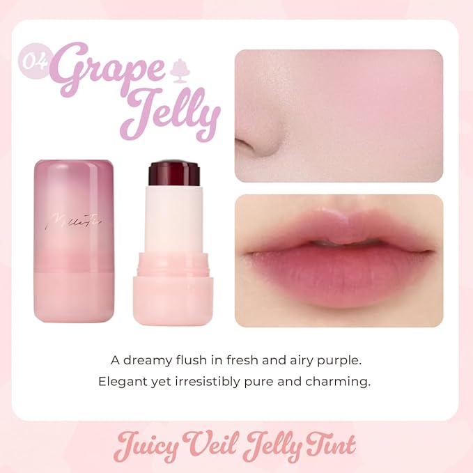 Juicy Veil Jelly Tint 04 Grape Jelly, cheek, cheektint, cheektint by Jelly, lip and cheektint, cheektint stick