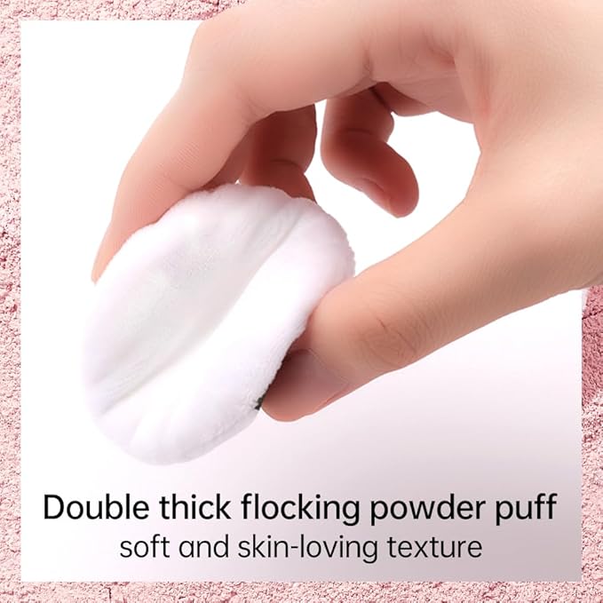 CATKIN Loose Setting Powder - Translucent Shimmer Finishing Powder, 3 Colors Even Skin Tone, Oil Control Makeup Pore Minimizing Powder with Velour Puff (0.42oz, C01 Shimmer for Oily Skin)