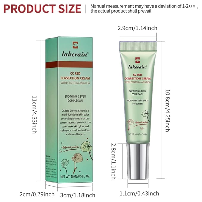 Color Correcting CC Cream with Centella Asiatica (Green, 01)