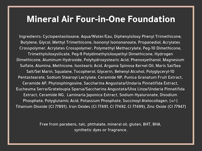 Mineral Air Four-in-One Foundation for Mineral Air Mist Device—Color, 28 ml, Standard Size - Medium Tan