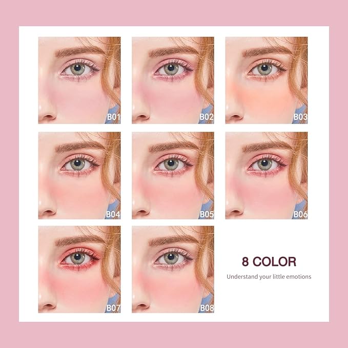 LAMUSELAND 8 Colors Soft Velvet Blush Matt Lasting Blusher (B06 TORRID)
