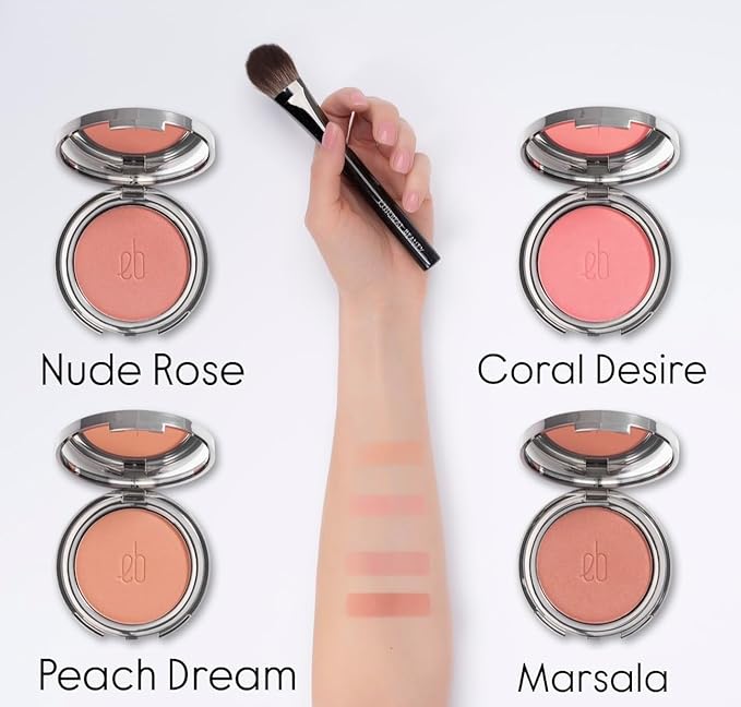 Ethereal Beauty - Mineral Veil Blush - Coral Desire - Semi Matt Finish, Ultra - Thin, Non - Powdery, Natural, Clean, Vegan 0.18 OZ.