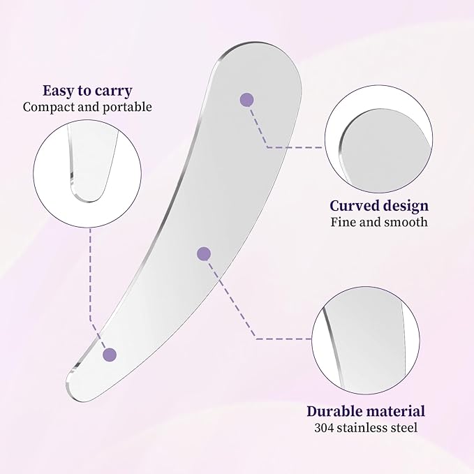 2Pcs Mini Metal Cosmetic Spatulas, Skin Care Cosmetic Spoon Reusable Beauty Applicator for Mixing Facial Cosmetic, Eye Cream, Face Mask Beauty Accessories