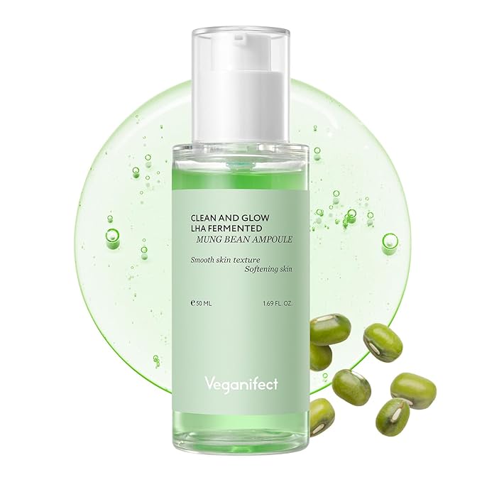 Cleanse & Glow Duo, LHA Deep Cleansing Oil & Mung Bean Serum, Makeup, Blackhead and Whitehead Remover with Gentle Exfoliation, Korean Skin Care