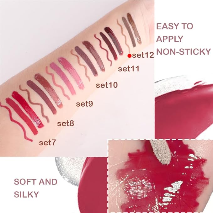 3-in-1Grayish Purple Matte Lip Stain Kit | Waterproof Lip Liner + Hydrating Matte Lip Gloss + Nourishing Lip Oil | Long Lasting Plumping to Create Perfect Lip Makeup.07#