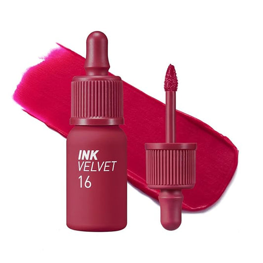 Peripera Ink the Velvet Lip Tint - High Pigment Color, Longwear, Weightless, Not Animal Tested, Gluten-Free, Paraben-Free (016 HEART FUCHSIA PINK (NEW))