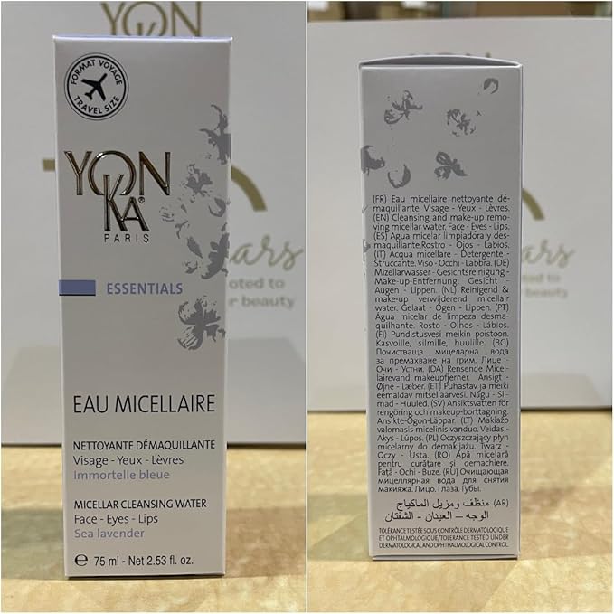 Yonka Cleansing Milk, Gentle Facial Cleanser & Makeup Remover with Eau Micellaire Micellar Water and Cleansing Makeup Remover, Luxury French Skincare, Paraben-Free