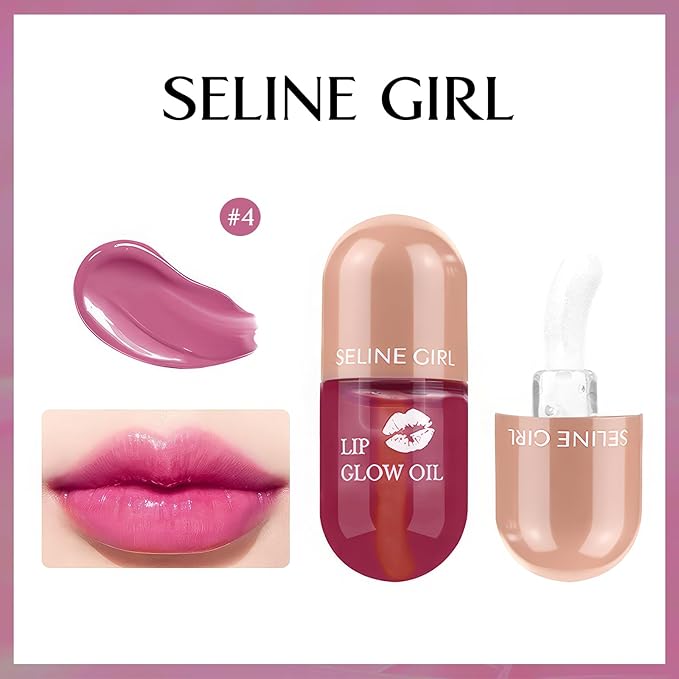 Lip Gloss, Lip Stain Makeup Smooth and Creamy Texture, Lip Tint for Women Girls, Long Lasting Lipstick, Lip Stain Makeup Moisturizing Non-Sticky #pink