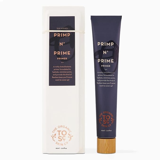 Glowing Skin Makeup Primer and Moisturizer - Vegan Hydrating Primer Face Makeup Pore Minimizer and Tinted Moisturizer for Face Care with Organic Base - Premium Face Primer for Makeup (Sun Kissed)