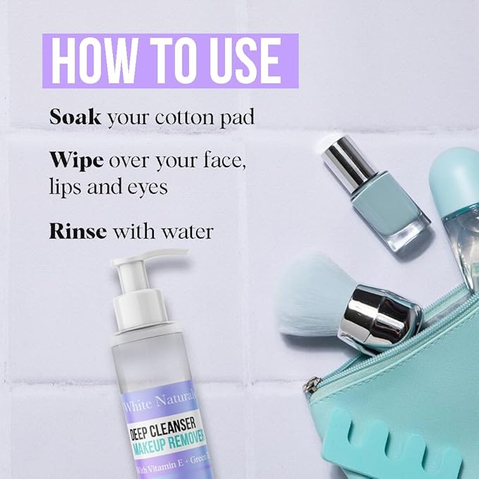 White Naturals Makeup Removal Gentle & Effective Makeup Cleanser,