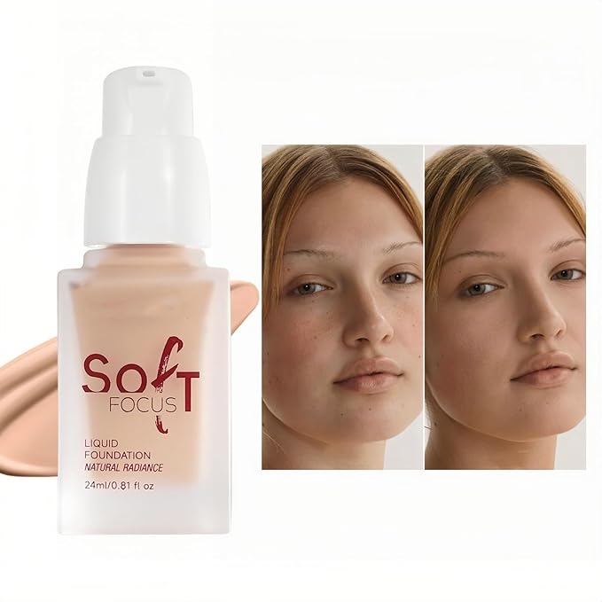 Full Coverage Foundation 10 Colors Natural Lightweight Smooth Creamy Foundation Long-lasting Longwear Matte Oil-Control Foundation (Color 05)